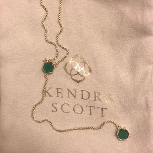 Green Kendra Scott Y necklace